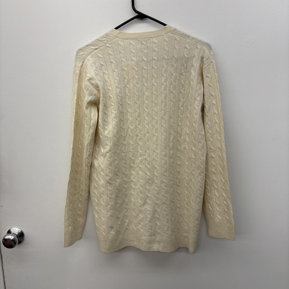 A New Day Womens Cardigan Sweater XXL Cable Knit Cream Button Up Stretch Soft - Picture 2 of 3
